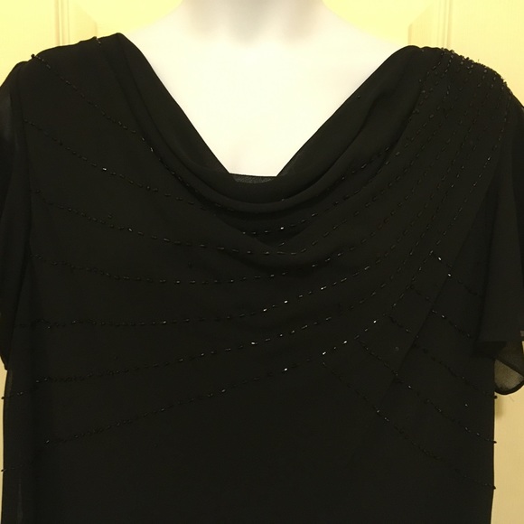 Los Angeles Woman Draped Neckline Cocktail Dress - Picture 2 of 5